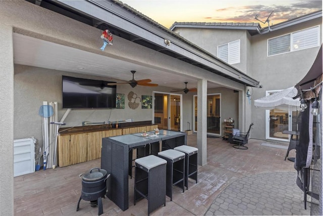 1209 Morgan Hill Dr, Chula Vista, CA 91913 - view of patio with outdoor dining space and ceiling fan