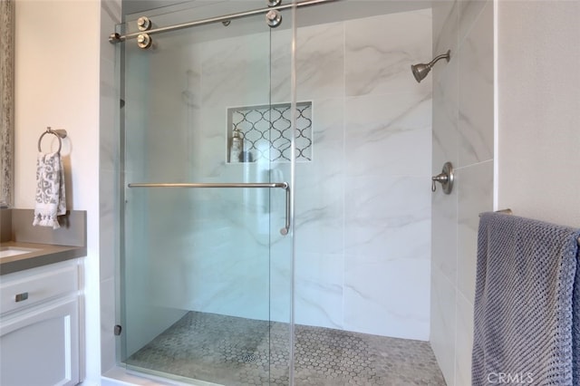 31008 Longview Ln E, Coarsegold, CA 93614 - bathroom with a stall shower and vanity