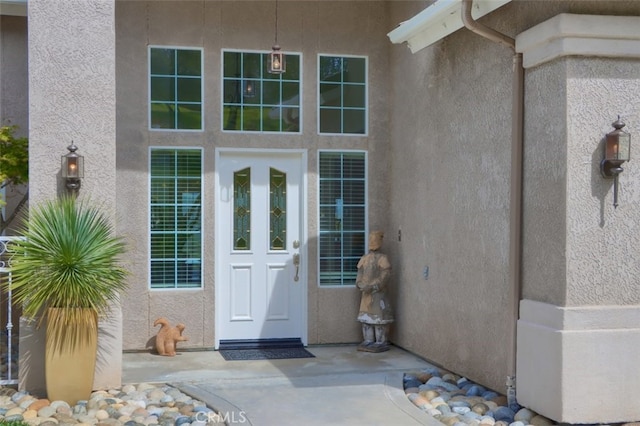 31008 Longview Ln E, Coarsegold, CA 93614 - doorway to property featuring stucco siding
