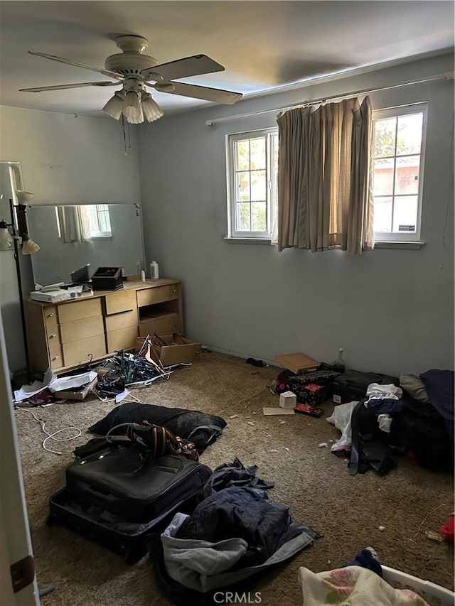 1021 E Gaillard St, Azusa, CA 91702 - office space with healthy amount of natural light, a ceiling fan, and carpet flooring