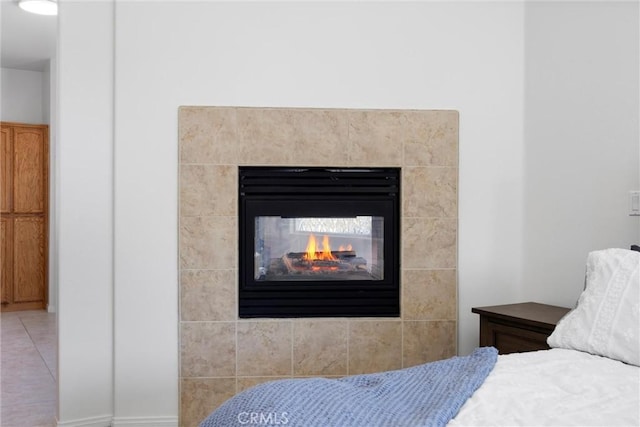 403 Stone Cross Dr, Bakersfield, CA 93312 - bedroom with a tiled fireplace and baseboards