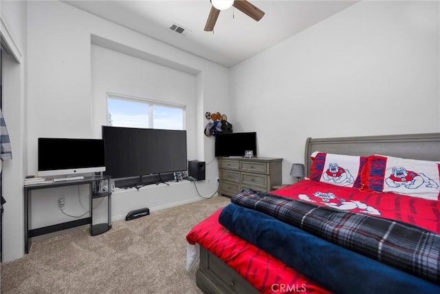 403 Stone Cross Dr, Bakersfield, CA 93312 - carpeted bedroom featuring baseboards and ceiling fan