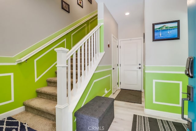 1905 Soho Ln Unit 2, Chula Vista, CA 91915 - stairway featuring wood finished floors and recessed lighting