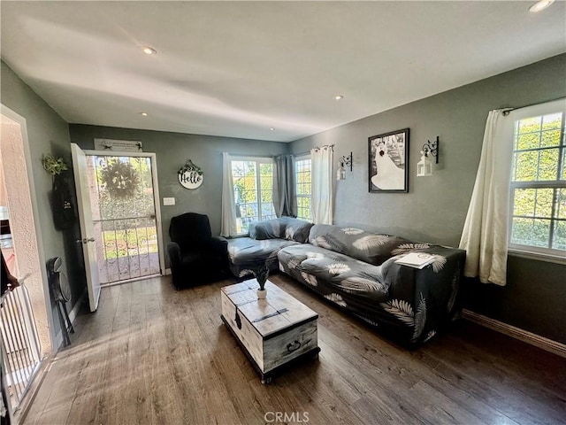 1203 W 134th Pl, Compton, CA 90222 - living room featuring wood finished floors and recessed lighting