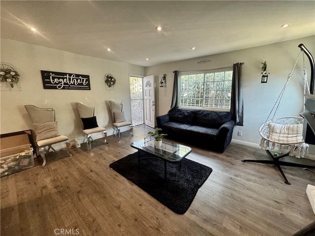 1203 W 134th Pl, Compton, CA 90222 - living area with wood finished floors and recessed lighting