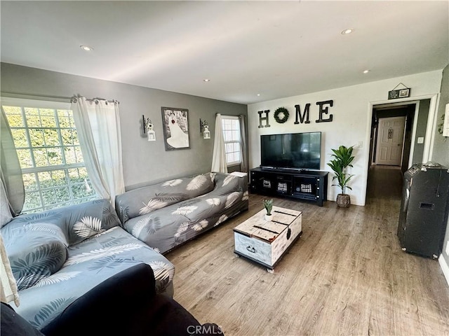 1203 W 134th Pl, Compton, CA 90222 - living room featuring wood finished floors and recessed lighting