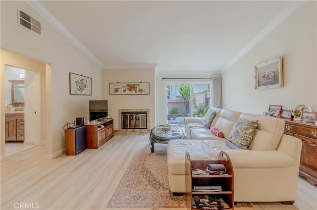 2201 Dublin Ln Unit 3, Diamond Bar, CA 91765 - living area with crown molding and light wood-style flooring