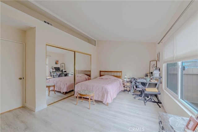 2201 Dublin Ln Unit 3, Diamond Bar, CA 91765 - bedroom featuring light wood-style floors, a closet, and a desk
