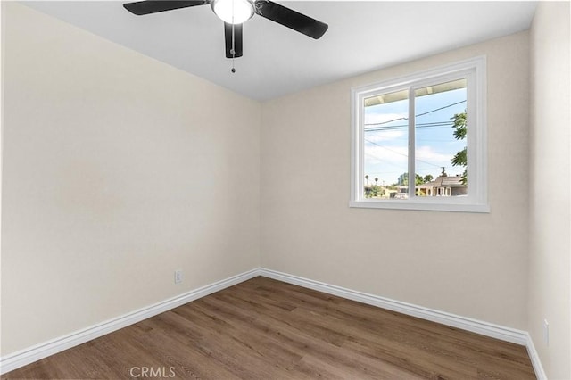 530 E 3rd St, Rialto, CA 92376 - spare room featuring wood finished floors and ceiling fan