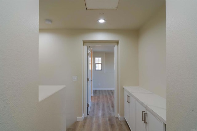 1295 Haglar Unit 1, Chula Vista, CA 91913 - corridor featuring light wood finished floors and recessed lighting
