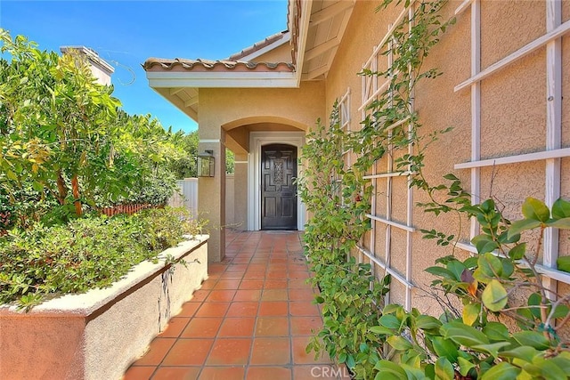 16549 Celadon Ct, Chino Hills, CA 91709 - view of exterior entry featuring stucco siding and a tiled roof