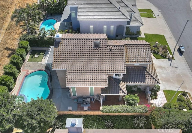16549 Celadon Ct, Chino Hills, CA 91709 - aerial view of property and surrounding area featuring a pool