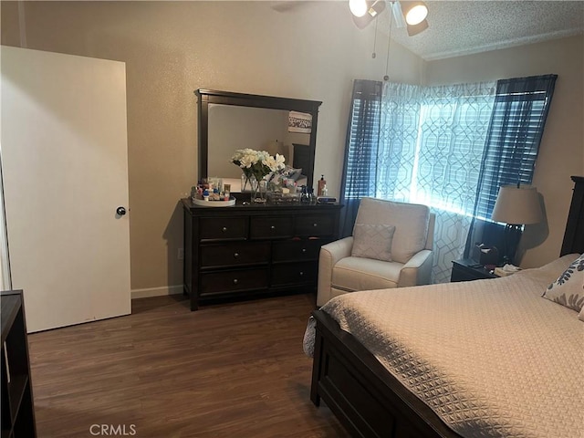 10600 Silverleaf Cir, Moreno Valley, CA 92557 - bedroom featuring lofted ceiling, wood finished floors, a textured ceiling, and a ceiling fan