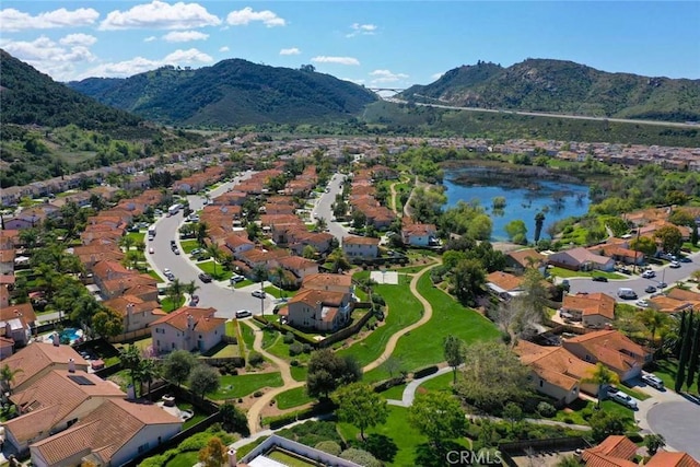 3450 Lake Park Ave, Fallbrook, CA 92028 - aerial overview of property's location with nearby suburban area and a water and mountain view