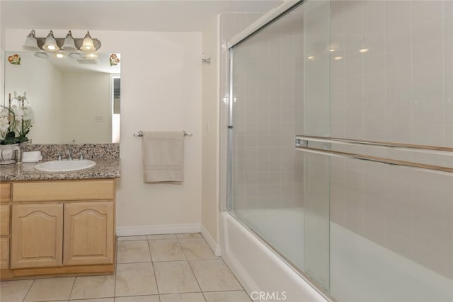 530 W Stocker St Unit 205, Glendale, CA 91202 - bathroom featuring tile patterned flooring, vanity, and enclosed tub / shower combo