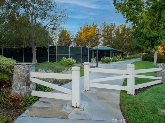 23609 Wilmington Ct, Valencia, CA 91354 - gate featuring a gazebo