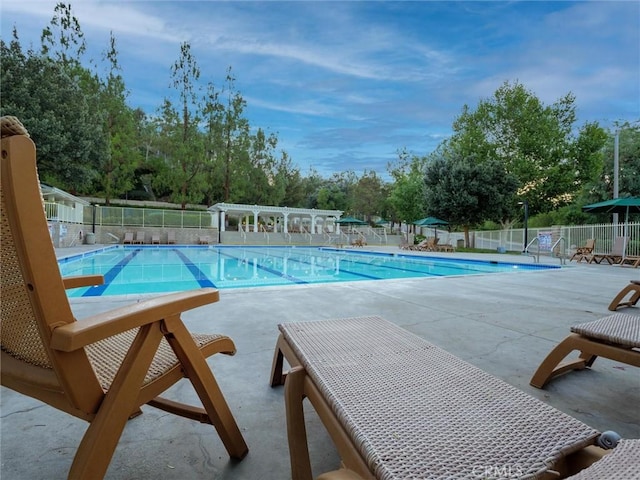 23609 Wilmington Ct, Valencia, CA 91354 - community pool with a patio area