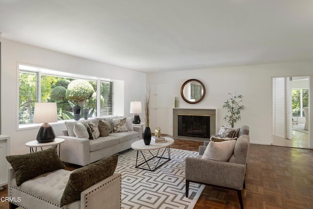 3505 E California Blvd, Pasadena, CA 91107 - living room with a fireplace and baseboards