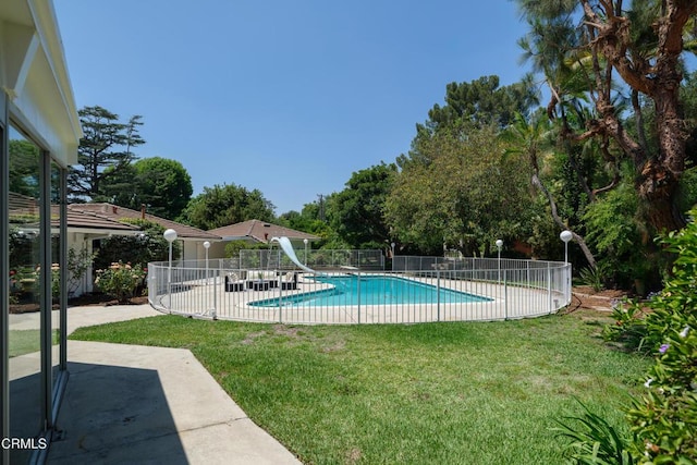 3505 E California Blvd, Pasadena, CA 91107 - view of pool featuring a water slide and a patio