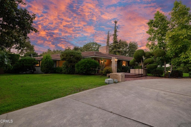 3505 E California Blvd, Pasadena, CA 91107 - view of front of house featuring a chimney and a front yard