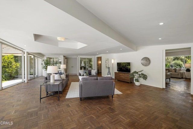 3505 E California Blvd, Pasadena, CA 91107 - living room with recessed lighting and a skylight
