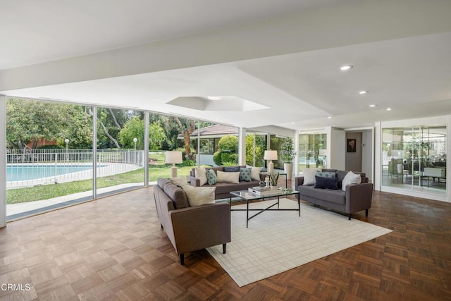 3505 E California Blvd, Pasadena, CA 91107 - living room featuring recessed lighting