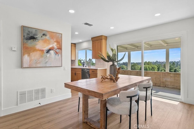 23631 Via Storni, Mission Viejo, CA 92692 - dining space with light wood finished floors and recessed lighting