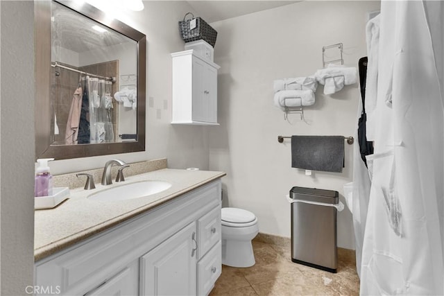 139 Flag Way Unit C, Paso Robles, CA 93446 - bathroom featuring vanity, a shower with shower curtain, and tile patterned floors
