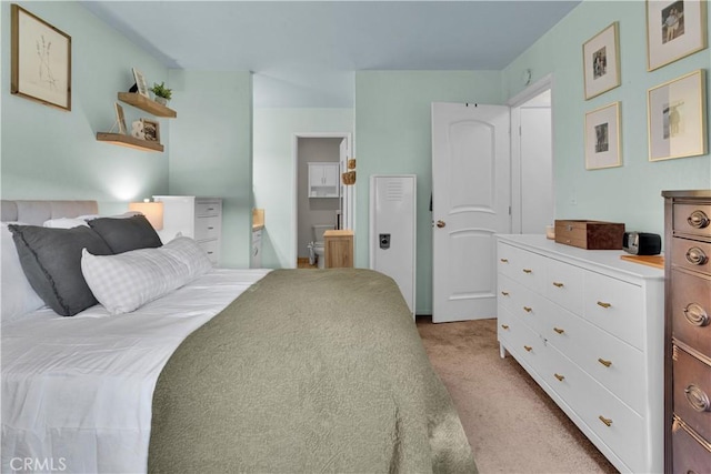 139 Flag Way Unit C, Paso Robles, CA 93446 - bedroom with light colored carpet and ensuite bath