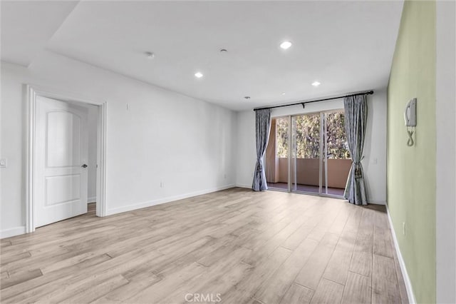 991 Arapahoe St Unit 202A, Los Angeles, CA 90006 - spare room with light wood-style floors and recessed lighting