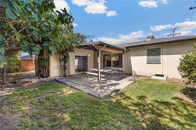 10802 Jordan Rd, Whittier, CA 90603 - back of house with stucco siding and a patio area