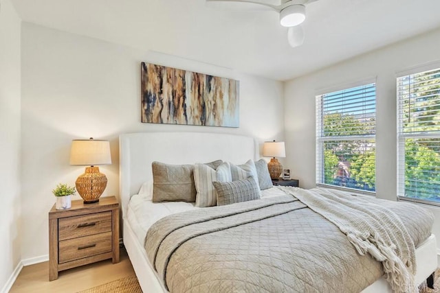 1131 Elfin Forest Rd E, San Marcos, CA 92078 - bedroom with light wood-type flooring and ceiling fan