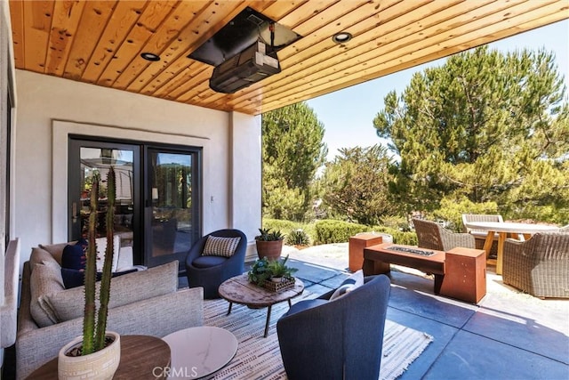 769 Greystone Pl, San Luis Obispo, CA 93401 - view of patio / terrace with an outdoor living space with a fire pit and outdoor dining area