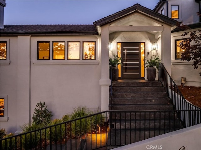 769 Greystone Pl, San Luis Obispo, CA 93401 - view of exterior entry featuring stucco siding