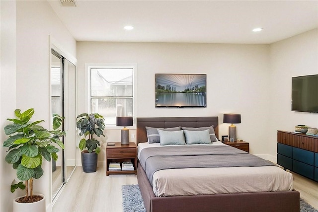 13132 Stanrich Pl, Garden Grove, CA 92843 - bedroom with light wood-type flooring and recessed lighting