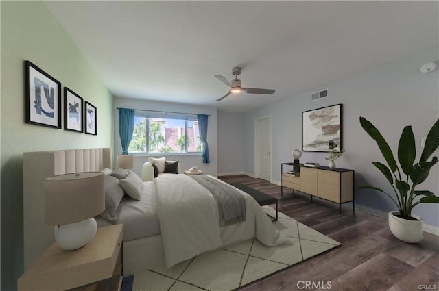 9000 Vanalden Ave Unit 176, Northridge, CA 91324 - bedroom featuring wood finished floors and a ceiling fan