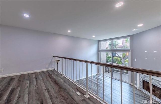 9000 Vanalden Ave Unit 176, Northridge, CA 91324 - hallway featuring wood finished floors and recessed lighting
