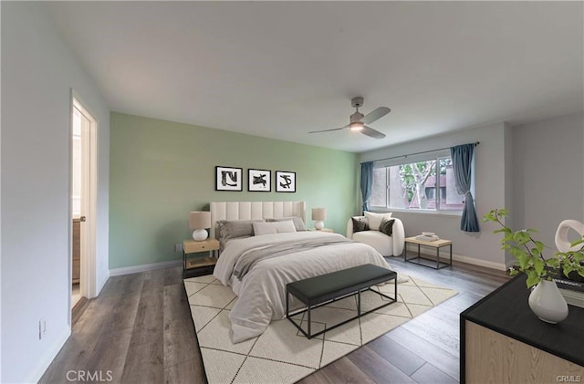 9000 Vanalden Ave Unit 176, Northridge, CA 91324 - bedroom featuring wood finished floors and a ceiling fan