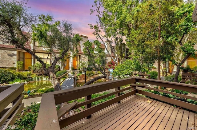9000 Vanalden Ave Unit 176, Northridge, CA 91324 - view of deck at dusk