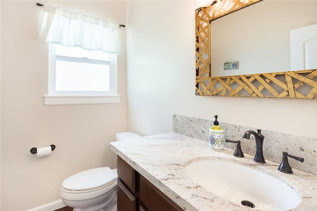 26845 Modoc Ln, Lake Arrowhead, CA 92352 - half bathroom featuring vanity and toilet