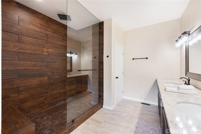 26845 Modoc Ln, Lake Arrowhead, CA 92352 - full bath with double vanity and walk in shower