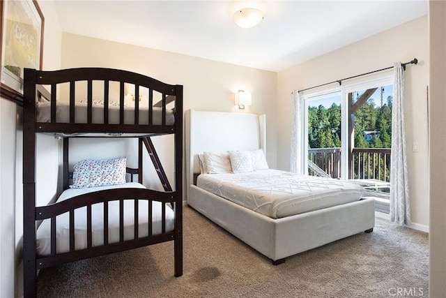 26845 Modoc Ln, Lake Arrowhead, CA 92352 - bedroom featuring carpet floors and access to outside
