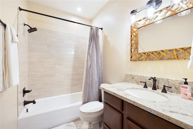26845 Modoc Ln, Lake Arrowhead, CA 92352 - full bathroom featuring vanity and shower / bath combo