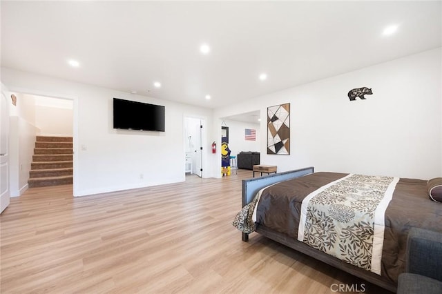 26845 Modoc Ln, Lake Arrowhead, CA 92352 - bedroom featuring recessed lighting and light wood-type flooring