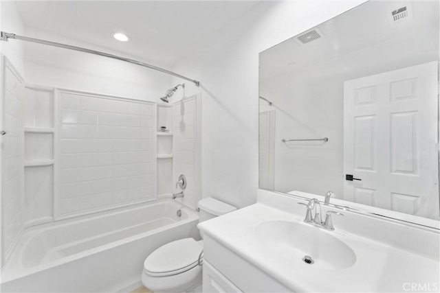 456 W Linden Dr, Orange, CA 92865 - bathroom featuring vanity, washtub / shower combination, and recessed lighting