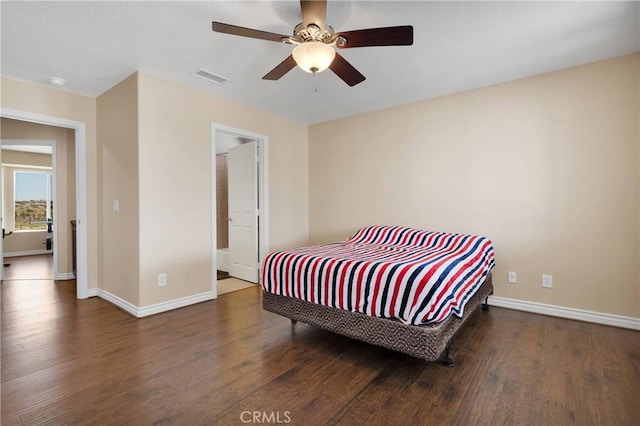 9525 Cambria Ct, Phelan, CA 92371 - bedroom featuring wood finished floors and ceiling fan