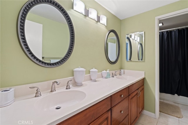 5230 Harbour Heights Ct, San Diego, CA 92109 - full bath featuring tile patterned flooring and double vanity