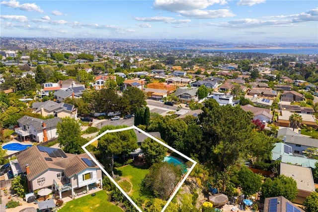 5230 Harbour Heights Ct, San Diego, CA 92109 - aerial perspective of suburban area featuring property boundaries highlighted