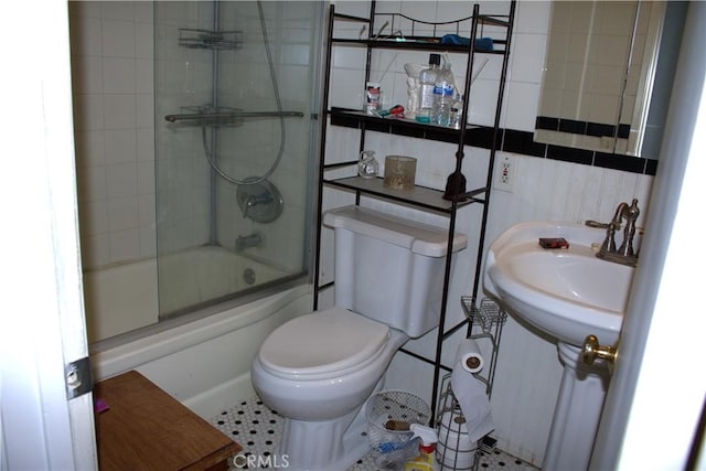 12570 Jacaranda Pl, Chino, CA 91710 - bathroom with toilet and shower / bath combination with glass door