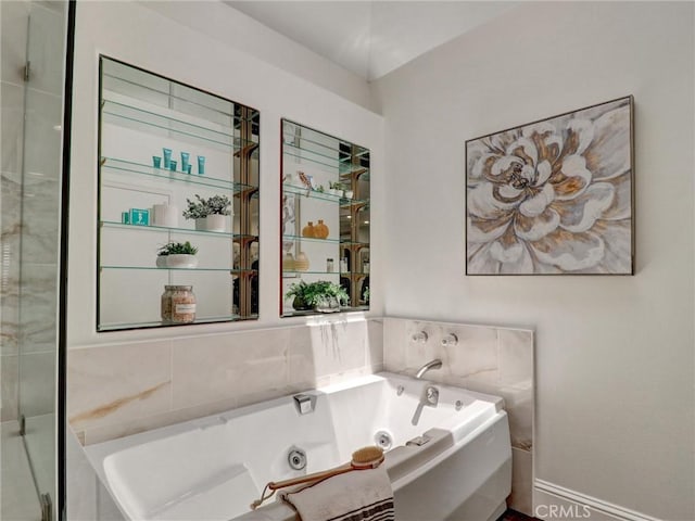 23034 Park Este, Calabasas, CA 91302 - full bathroom with a whirlpool tub and baseboards
